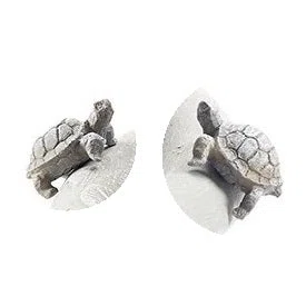 2 Turtles for Country Gardens Birdbath or 2-Tier Fountain (thin peg for bowl with 2-tab connector)-img