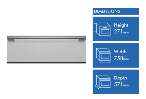 Fisher & Paykel Series 9 Professional 76cm Warming Drawer, Stainless Steel-img