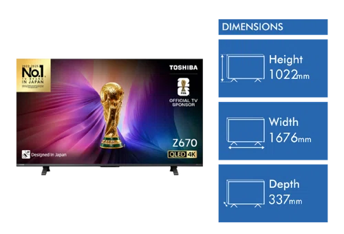 Toshiba 75" Z670 4K QD TV 144Hz 2026-img
