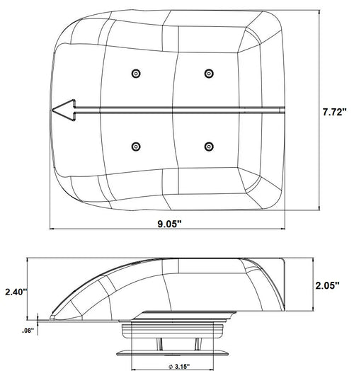 Roof Fan – 12V Winglet - Billede 4