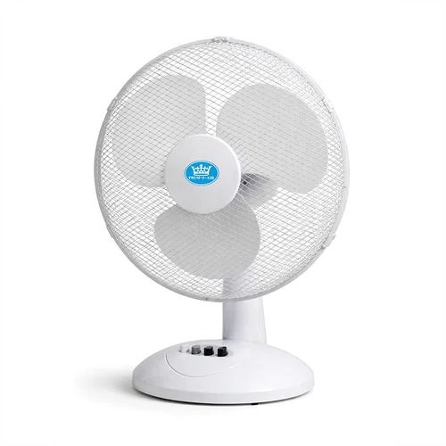 Prem-i-air 16" Compact Desk Fan - 3 Speed Settings, Oscillation & Adjustable Angle - White - EH5798-img