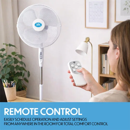Prem-i-air 16" Pedestal Fan with Remote, Timer, Oscillation & Adjustable Height - EH5826 - Billede 9