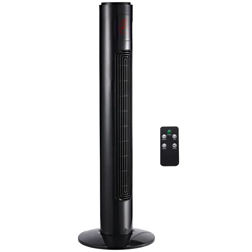 70° oscillerende tårnventilator med fjernbetjening, 3 tilstande, 3 hastigheder, timer, 32 x 32 x 96 cm, sort-img
