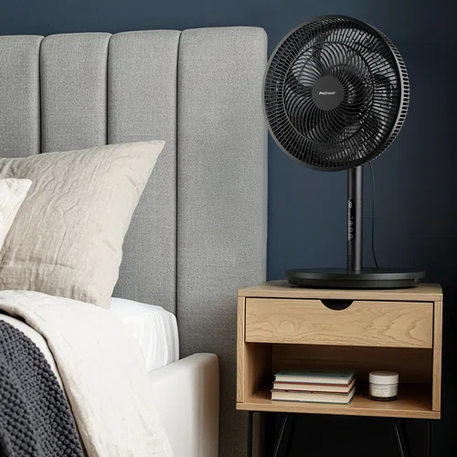 AirFlo™ Slim 109 cm Hybrid Pedestal Fan - Ultra- Quiet Air Circulator - Black-img