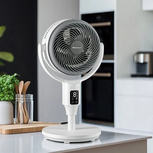 AirFlo™ 43" Smart Hybrid Pedestal Fan - Ultra-Quiet Air Circulator - White/Grey-img