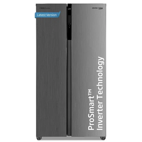 563 L Frost Free Side by Side Refrigerator with ProSmart Inverter Compressor (RSB585/FPV300RXID, Inox steel, Active Fresh Blue Light) , Voltas Beko, A Tata Product-img