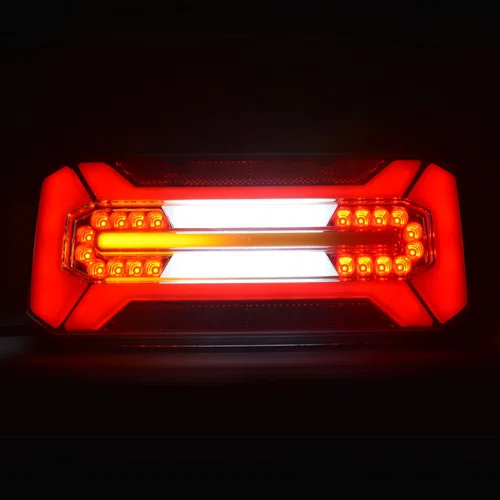 WAS W185DD S2 stort rektangulært neon trailerlys med dynamisk indikator / 12"-img