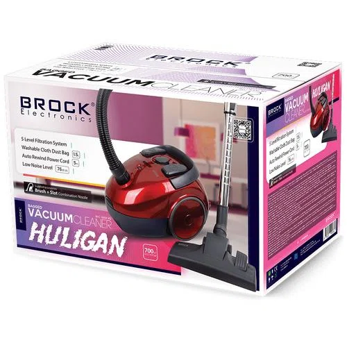 Brock Electronics BVC 5002 RD vacuum 1.5 L Drum vacuum Dry 700 W Bagless-img