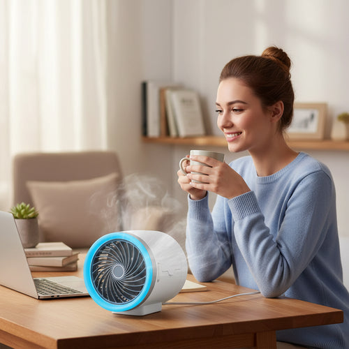 LED Lights Portable Fan Ice Packs Cooling Room-img