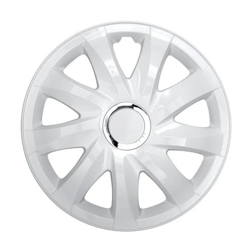 Universal hjulkapsler 15" NRM DRIFT hvid lak, trykmonterede, 4 stk.-img