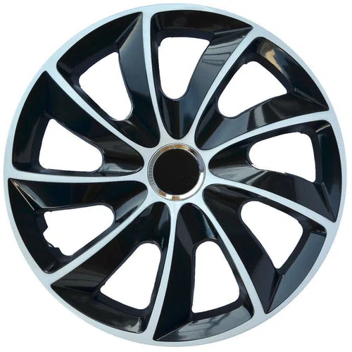 Sæt med 13" STIG Extra white/black hjulkapsler, 4 stk.