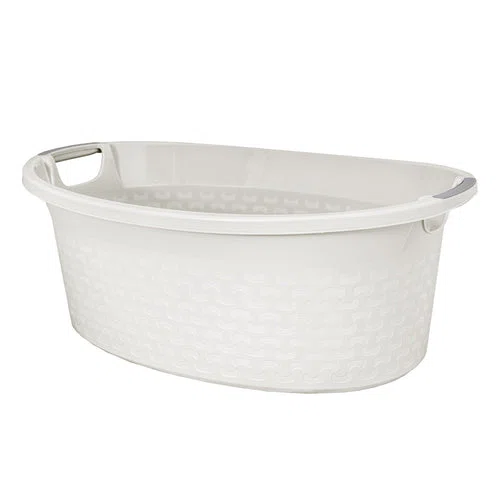 BranQ Cotton oval vaskebalje 60 l, farve: antik hvid-img